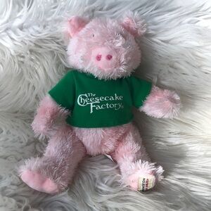 The Cheesecake Factory Pink Pig Plush 10" Stuffed Animal 2017 Collectible